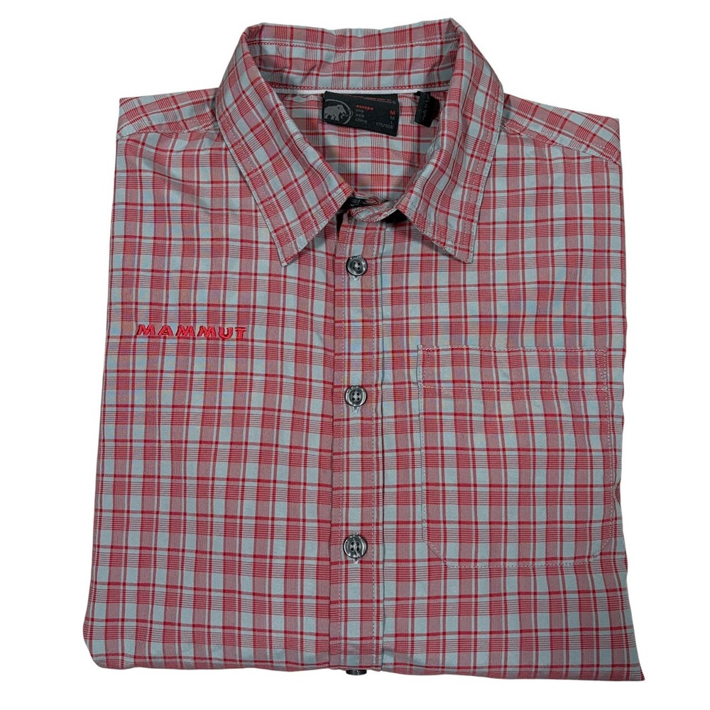 Mammut Shirt Mens M Plaid Long Sleeve Button Up Lightweight Performance Outdoor - Picture 7 of 11